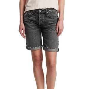 NWT Rag & Bone Rosa Mid-rise Walking Short Clean Black Magic 26